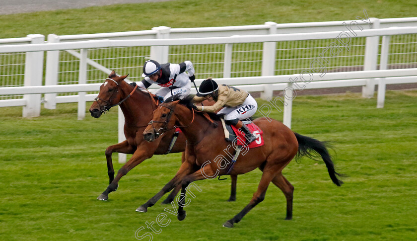 Rebel-Territory-0002 
 REBEL TERRITORY (left, Jim Crowley) beats OUZO (right) in The Coral Whitsun Cup
Sandown 26 May 2022 - Pic Steven Cargill / Racingfotos.com