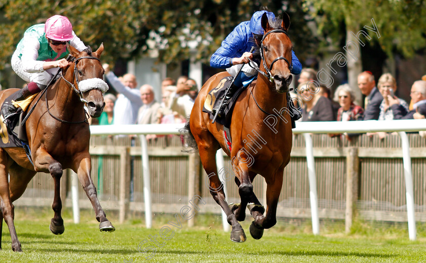 Dance-Sequence-0007 
 DANCE SEQUENCE (William Buick) beats UPSCALE (left) in The Blandford Bloodstock Maiden Fillies Stakes
Newmarket 1 Jul 2023 - Pic Steven Cargill / Racingfotos.com