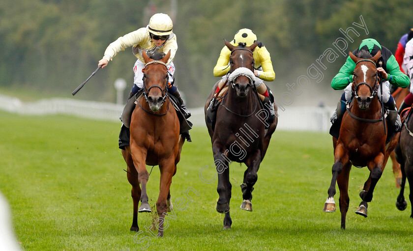 Romantic-Time-0003 
 ROMANTIC TIME (left, Hollie Doyle) wins The IRE Incentive Scheme Dick Poole Fillies Stakes
Salisbury 2 Sep 2021 - Pic Steven Cargill / Racingfotos.com