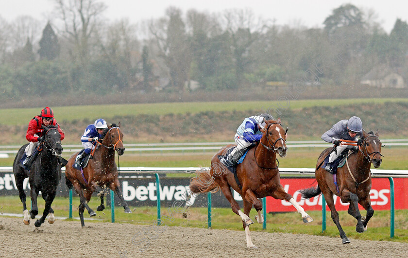 Dublin-Pharaoh-0004 
 DUBLIN PHARAOH (2nd right, Andrea Atzeni) beats BEHIND THE WALL (right) in The Ladbrokes Home Of The Odds Boost Novice Stakes
Lingfield 15 Feb 2020 - Pic Steven Cargill / Racingfotos.com