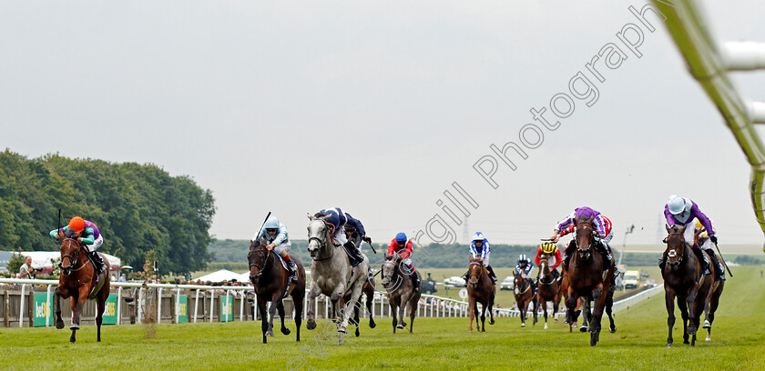 Snow-Lantern-0001 
 SNOW LANTERN (centre, Sean Levey) beats MOTHER EARTH (2nd right) ALCOHOL FREE (right) and LADY BOWTHORPE (left) in The Tattersalls Falmouth Stakes
Newmarket 9 Jul 2021 - Pic Steven Cargill / Racingfotos.com