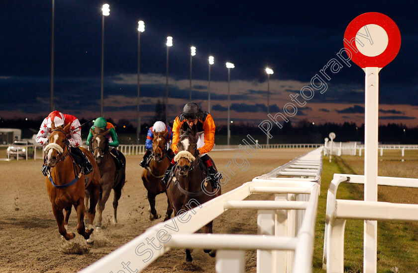 Garsman-0003 
 GARSMAN (right, Adam Kirby) beats GOLD BROCADE (left) in The toteplacepot First Bet Of The Day Handicap
Chelmsford 13 Feb 2020 - Pic Steven Cargill / Racingfotos.com