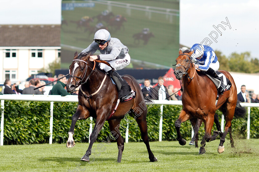 Soldier s-Call-0002 
 SOLDIER'S CALL (Daniel Tudhope) beats WELL DONE FOX (right) in The Wainwrights Flying Childers Stakes
Doncaster 14 Sep 2018 - Pic Steven Cargill / Racingfotos.com