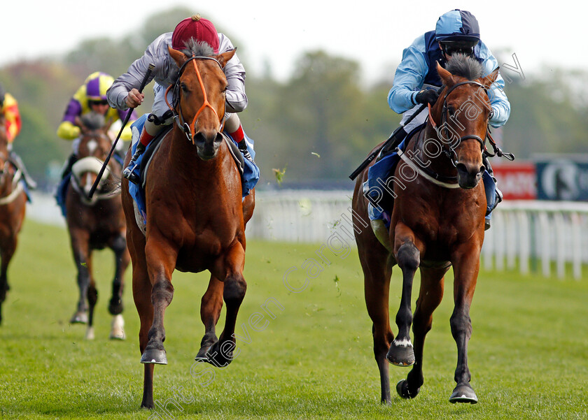 Lusail-0008 
 LUSAIL (left, Andrea Atzeni) beats MATTICE (right) in The Constant Security ebfstallions.com Maiden Stakes
York 13 May 2021 - Pic Steven Cargill / Racingfotos.com