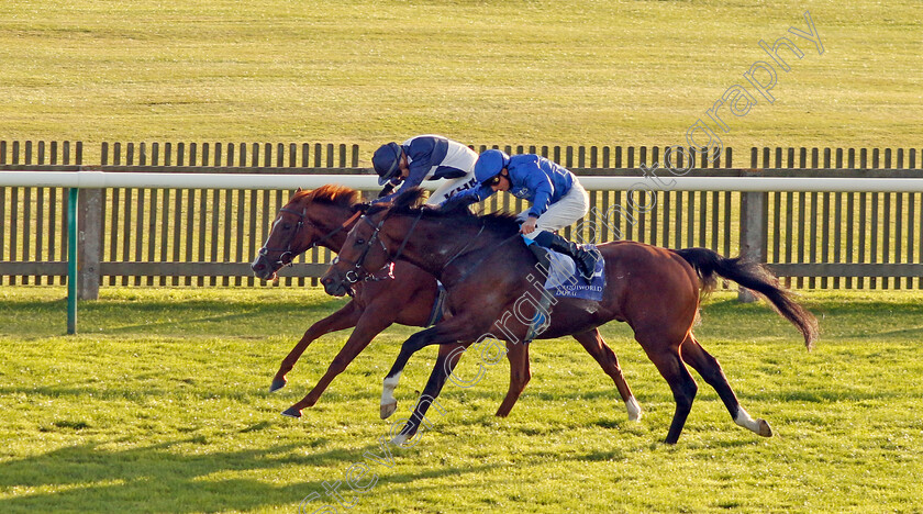 Tregony-0001 
 TREGONY (farside, Saffie Osborne) beats NEW LONDON (nearside) in The Al Basti Equiworld Dubai Godolphin Stakes
Newmarket 29 Sep 2023 - Pic Steven Cargill / Racingfotos.com