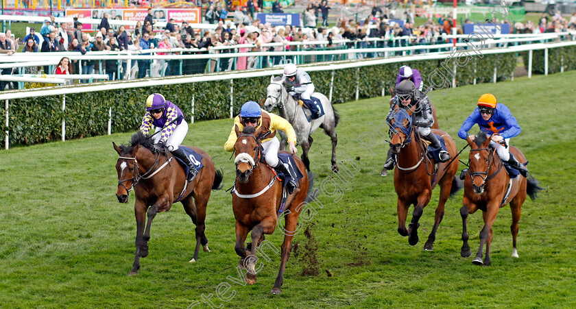 Clansman-0004 
 CLANSMAN (centre, Jack Lander) beats MISTER CAMACHO (left) in The Flat Is Back At Doncaster Amateur Jockeys Handicap
Doncaster 2 Apr 2023 - Pic Steven Cargill / Racingfotos.com