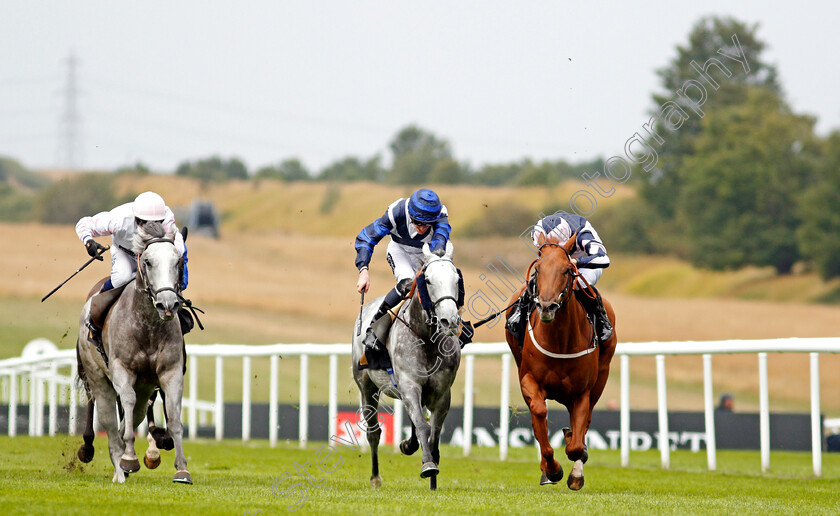 Vanitas-0001 
 VANITAS (right, Jason Watson) beats HEPTATHLETE (centre) and FAUVETTE (left) in The Mansionbet Bet £10 Get £20 Fillies Handicap
Newmarket 27 Aug 2021 - Pic Steven Cargill / Racingfotos.com