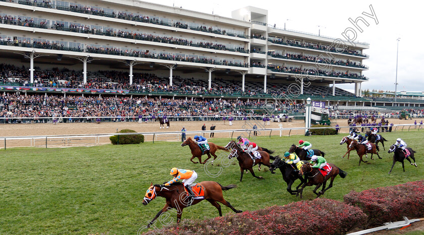 Line-Of-Duty-0005 
 LINE OF DUTY (blue, William Buick) beats UNCLE BENNY (red) and SOMELIKEITHOTBROWN (orange) in The Breeders' Cup Juvenile Turf
Churchill Downs 2 Nov 2018 - Pic Steven Cargill / Racingfotos.com