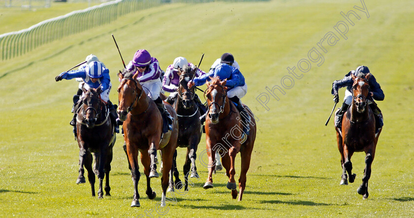 Saxon-Warrior-0009 
 SAXON WARRIOR (2nd left, Donnacha O'Brien) beats MASAR (centre) in The Qipco 2000 Guineas Newmarket 5 May 2018 - Pic Steven Cargill / Racingfotos.com