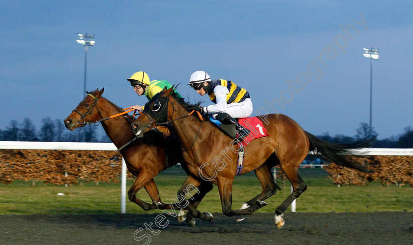 One-Cool-Daddy-0004 
 ONE COOL DADDY (farside, Jack Duern) beats BURRUMBEET (nearside) in The Better Odds With Matchbook Novice Stakes Div1 Kempton 21 Mar 2018 - Pic Steven Cargill / Racingfotos.com