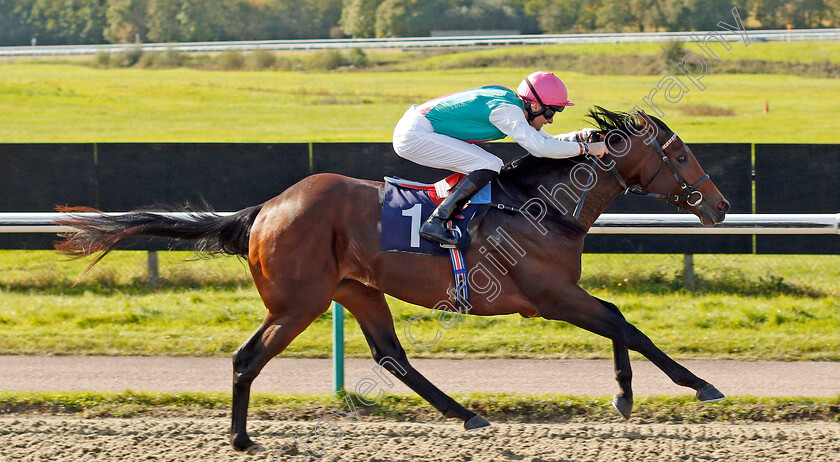 Purser-0006 
 PURSER (Robert Havlin) wins The Injured Jockeys Fund EBF Novice Stakes Lingfield 5 Oct 2017 - Pic Steven Cargill / Racingfotos.com