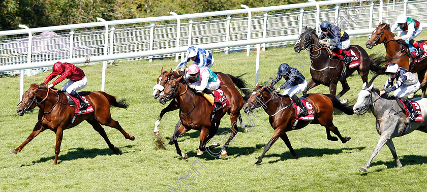 Lightning-Spear-0003 
 LIGHTNING SPEAR (Oisin Murphy) beats EXPERT EYE (2nd left), GUSTAV KLIMT (2nd right) and LORD GLITTERS (right) in The Qatar Sussex Stakes
Goodwood 1 Aug 2018 - Pic Steven Cargill / Racingfotos.com