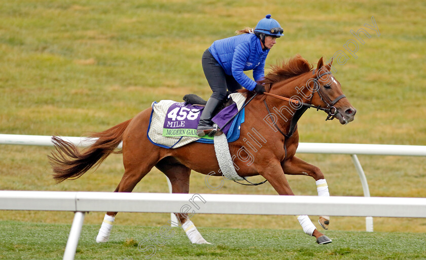 Modern-Games-0002 
 MODERN GAMES training for the Breeders' Cup Mile
Keeneland USA 2 Nov 2022 - Pic Steven Cargill / Racingfotos.com