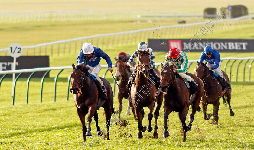 Zakouski-0004 
 ZAKOUSKI (left, William Buick) beats MODERN MILLIE (right) in The Bet In-Play At Mansionbet Ben Marshall Stakes
Newmarket 31 Oct 2020 - Pic Steven Cargill / Racingfotos.com