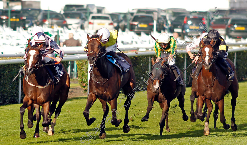 Harmonia-0005 
 HARMONIA (left, Richard Kingscote) beats PELLITORY (2nd left) in The Christmas Live @themovies At Doncaster Racecourse Nursery
Doncaster 12 Sep 2024 - Pic Steven Cargill / Racingfotos.com