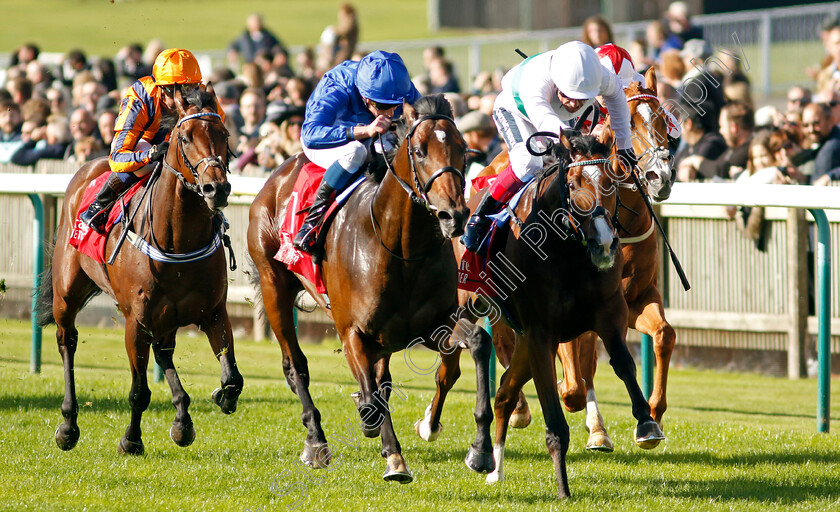 Silver-Knott-0005 
 SILVER KNOTT (centre, William Buick) beats EPICTETUS (right) in The Emirates Autumn Stakes
Newmarket 8 Oct 2022 - Pic Steven Cargill / Racingfotos.com