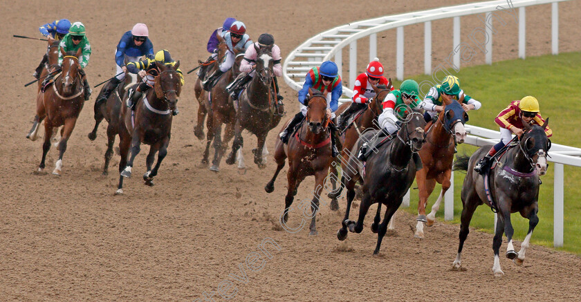 Jack-Nevison-0003 
 JACK NEVISON (right, Gabriele Malune) beats TOUCH THE CLOUDS (green cap) in The Bet toteplacepot At betfred.com Apprentice Handicap Div1 Chelmsford 26 Sep 2017 - Pic Steven Cargill / Racingfotos.com