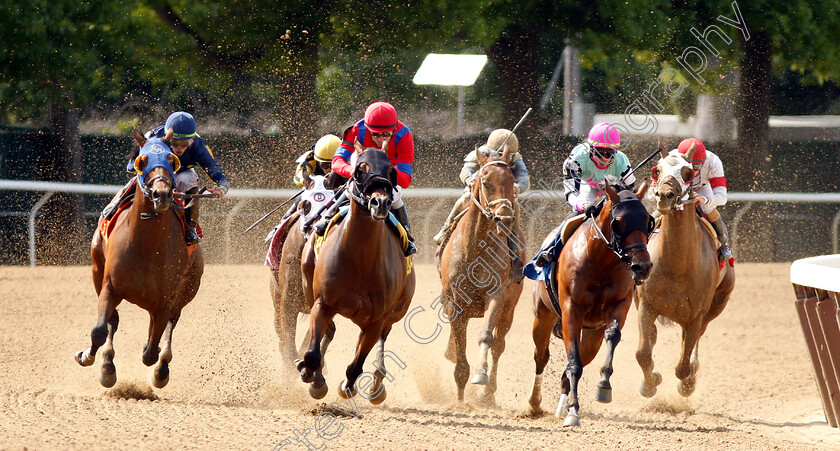 Nigel s-Destiny-0001 
 NIGEL'S DESTINY (2nd left, Joe Bravo) wins The Claiming Race
Belmont Park 7 Jun 2018 - Pic Steven Cargill / Racingfotos.com