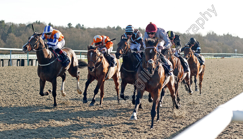 Almufti-0005 
 ALMUFTI (Jack Mitchell) wins The Bombardier March To Your Own Drum Handicap
Lingfield 8 Feb 2020 - Pic Steven Cargill / Racingfotos.com