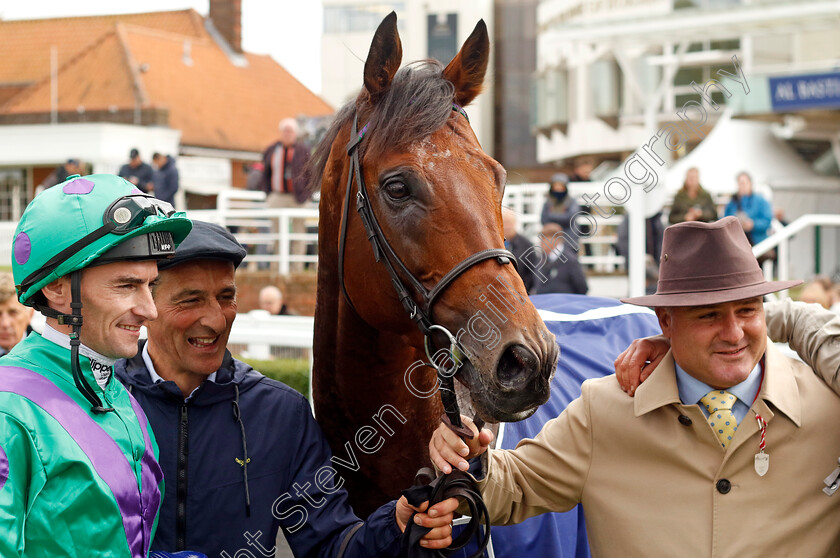 Prague-0008 
 PRAGUE (Daniel Tudhope) with Dylan Cunha winner of The Al Basti Equiworld Dubai Joel Stakes
Newmarket 27 Sep 2024 - Pic Steven Cargill / Racingfotos.com