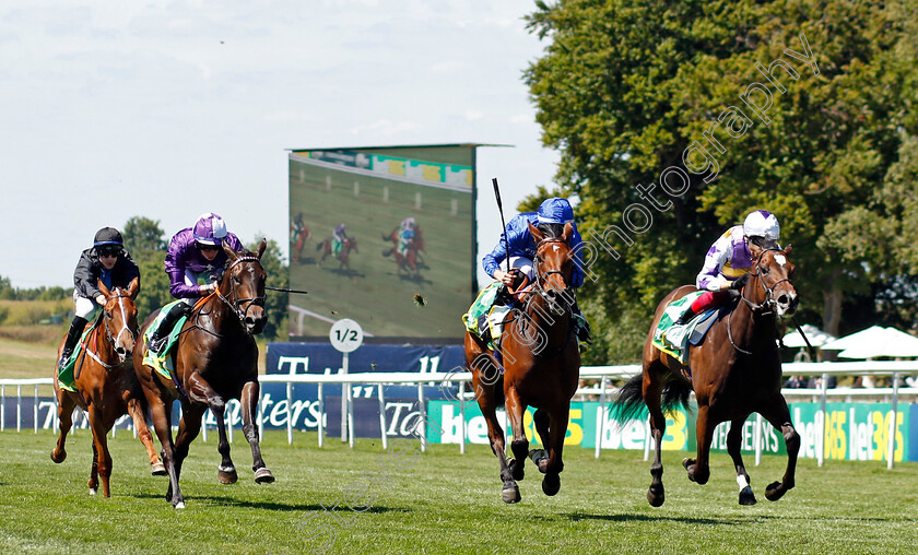 Mawj-0003 
 MAWJ (centre, Ray Dawson) beats LEZOO (right) in The Duchess of Cambridge Stakes
Newmarket 8 Jul 2022 - Pic Steven Cargill / Racingfotos.com