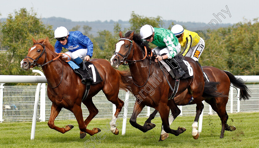 Line-Of-Duty-0002 
 LINE OF DUTY (William Buick) beats PABLO ESCOBARR (right) in The British EBF Peter WIllett Maiden Stakes
Goodwood 4 Sep 2018 - Pic Steven Cargill / Racingfotos.com