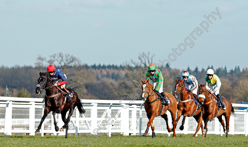 Black-Corton-0001 
 BLACK CORTON (Bryony Frost) wins The Sodexo Reynoldstown Novices Chase Ascot 17 Feb 2018 - Pic Steven Cargill / Racingfotos.com