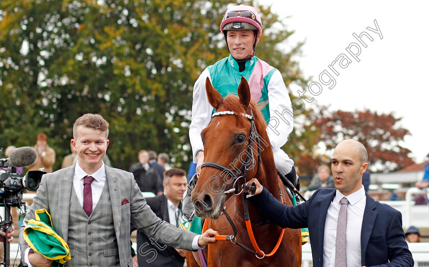 Quadrilateral-0006 
 QUADRILATERAL (Jason Watson) after winning The bet365 Fillies Mile
Newmarket 11 Oct 2019 - Pic Steven Cargill / Racingfotos.com