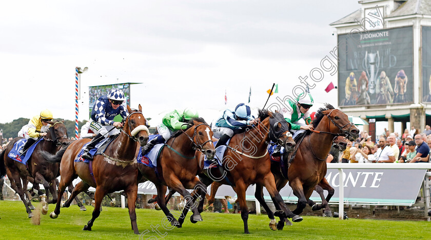 Equilateral-0003 
 EQUILATERAL (Jamie Spencer) beats ALLIGATOR ALLEY (2nd right) JM JUNGLE (2nd left) and MAKANAH (left) in The Sky Bet & Symphony Group Handicap
York 23 Aug 2023 - Pic Steven Cargill / Racingfotos.com