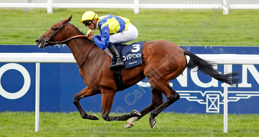 Goliath-0011 
 GOLIATH (Christophe Soumillon) wins The King George VI and Queen Elizabeth Stakes
Ascot 27 Jul 2024 - Pic Steven Cargill / Racingfotos.com