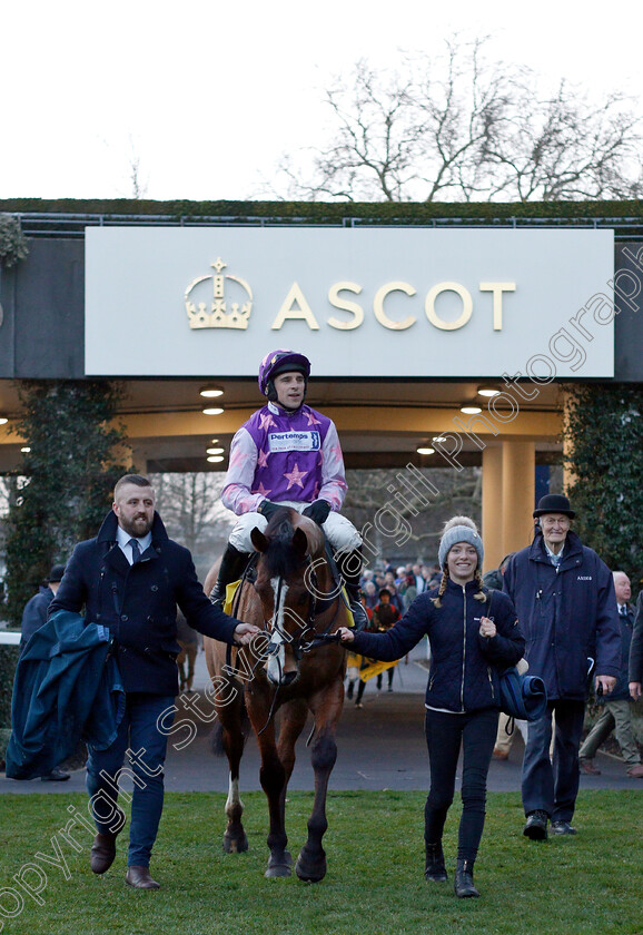 Mohaayed-0008 
 MOHAAYED (Harry Skelton) after The Betfair Exchange Trophy Handicap Hurdle
Ascot 22 Dec 2018 - Pic Steven Cargill / Racingfotos.com