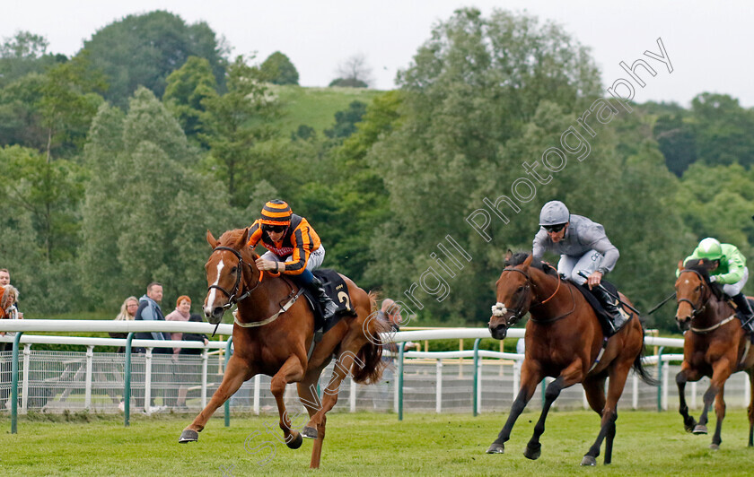 Mereside-Diva-0009 
 MERESIDE DIVA (left, David Probert) beats PROTEST RALLY (right) in The Bet At racingtv.com Handicap
Nottingham 30 May 2023 - Pic Steven Cargill / Racingfotos.com