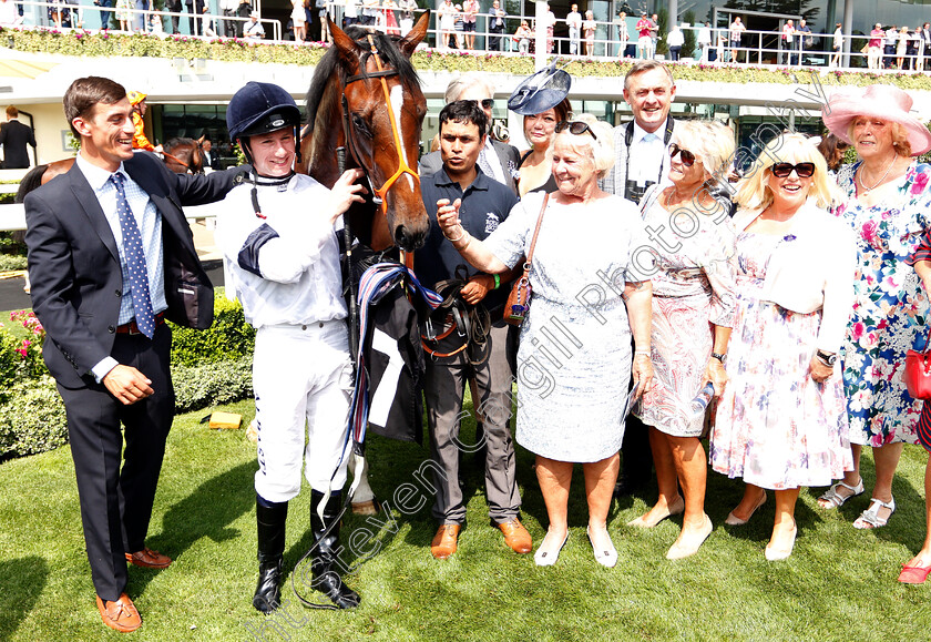 Production-0006 
 PRODUCTION (Oisin Murphy) and members of The Royal Ascot Racing Club after The Anders Foundation British EBF Crocker Bulteel Maiden Stakes
Ascot 27 Jul 2018 - Pic Steven Cargill / Racingfotos.com