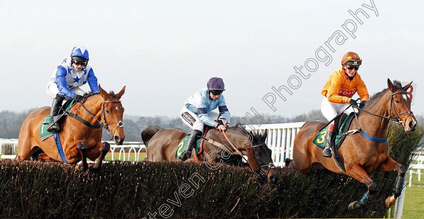 Annie-Mc-0003 
 ANNIE MC (left, Jonjo O'Neill Jr) beats IF YOU SAY RUN (centre, Bryony Frost) and TINCTORIA (right) in The tote Placepot First Bet Of The Day EBF Mares Novices Chase
Bangor-On-Dee 7 Feb 2020 - Pic Steven Cargill / Racingfotos.com