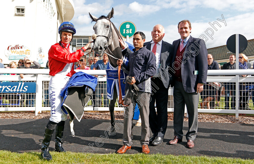 Dark-Lady-0008 
 DARK LADY (Pat Dobbs) with Richard Hannon and John Marsh after The Shadwell Dick Poole Stakes
Salisbury 5 Sep 2019 - Pic Steven Cargill / Racingfotos.com