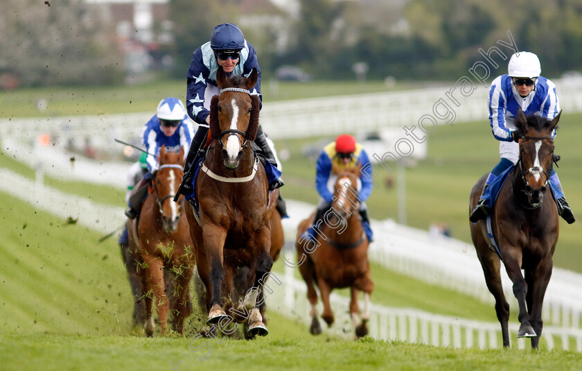 Bad-Company-0004 
 BAD COMPANY (left, Pat Cosgrave) beats CAIUS CHORISTER (right) in The Betfred City And Suburban Handicap
Epsom 25 Apr 2023 - Pic Steven Cargill / Racingfotos.com