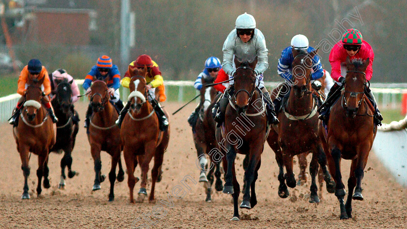 Bay-Of-Naples-0004 
 BAY OF NAPLES (3rd right, Joe Fanning) beats SARASOTA (right) in The Sun Racing Novice Stakes
Wolverhampton 26 Feb 2019 - Pic Steven Cargill / Racingfotos.com