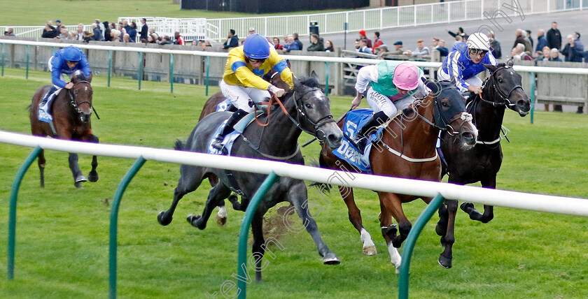 Sumo-Sam-0002 
 SUMO SAM (left, Rossa Ryan) beats SILVRETTA (centre) and GAREEB (right) in The Godolphin Under Starters Orders Maiden Fillies Stakes Div2
Newmarket 7 Oct 2022 - Pic Steven Cargill / Racingfotos.com