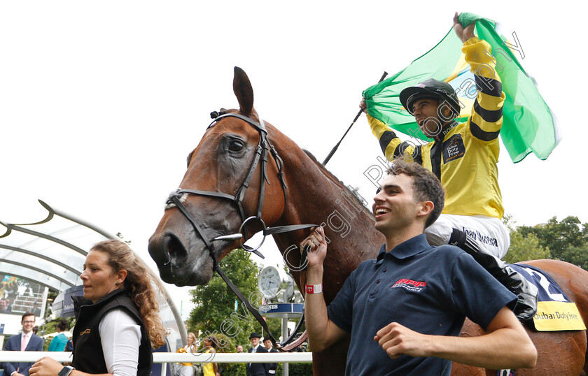 Berkshire-Blue-0010 
 BERKSHIRE BLUE (Joao Moreira) after The Dubai Duty Free Shergar Cup Classic
Ascot 11 Aug 2018 - Pic Steven Cargill / Racingfotos.com