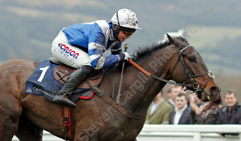 Frodon-0005 
 FRODON (Bryony Frost) wins The Crest Nicholson Handicap Chase Cheltenham 27 Jan 2018 - Pic Steven Cargill / Racingfotos.com