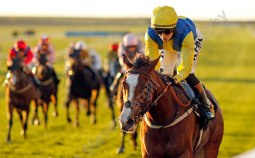 Canoodled-0001 
 CANOODLED (Saffie Osborne) wins The Watch Racing TV Free For 31 Days Handicap
Newmarket 28 Oct 2022 - Pic Steven Cargill / Racingfotos.com