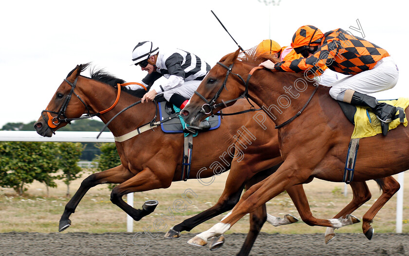 Precision-Prince-0004 
 PRECISION PRINCE (left, Kieran O'Neill) beats SOPHOSC (right) in The Starsports.bet Nursery
Kempton 15 Aug 2018 - Pic Steven Cargill / Racingfotos.com