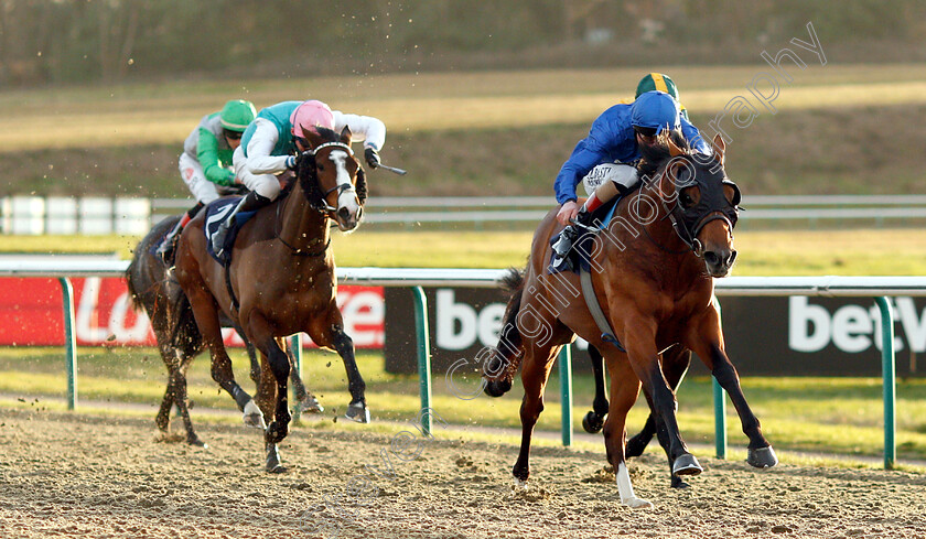 Marhaban-0003 
 MARHABAN (Adam Kirby) wins The Ladbrokes Home Of The Odds Boost Novice Stakes
Lingfield 18 Jan 2019 - Pic Steven Cargill / Racingfotos.com