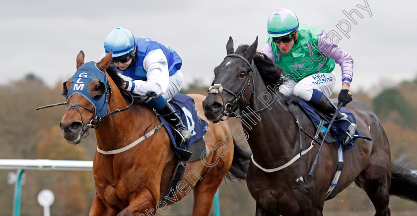 Rafiot-0005 
 RAFIOT (left, Rhys Clutterbuck) beats WINKLEVI (right) in The #Betyourway At Betway Handicap
Lingfield 1 Dec 2021 - Pic Steven Cargill / Racingfotos.com