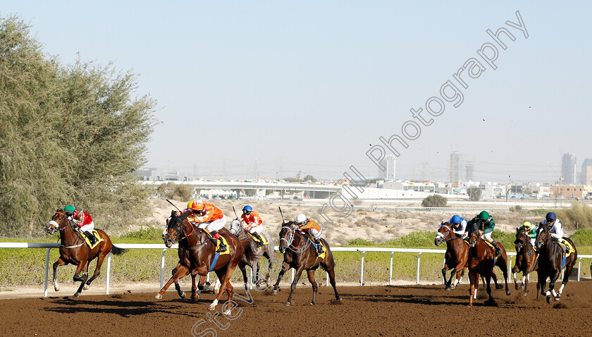 Golden-Jaguar-0001 
 GOLDEN JAGUAR (2nd left, Connor Beasley) wins The Shadwell Farm Conditions Race
Jebel Ali 11 Jan 2019 - Pic Steven Cargill / Racingfotos.com