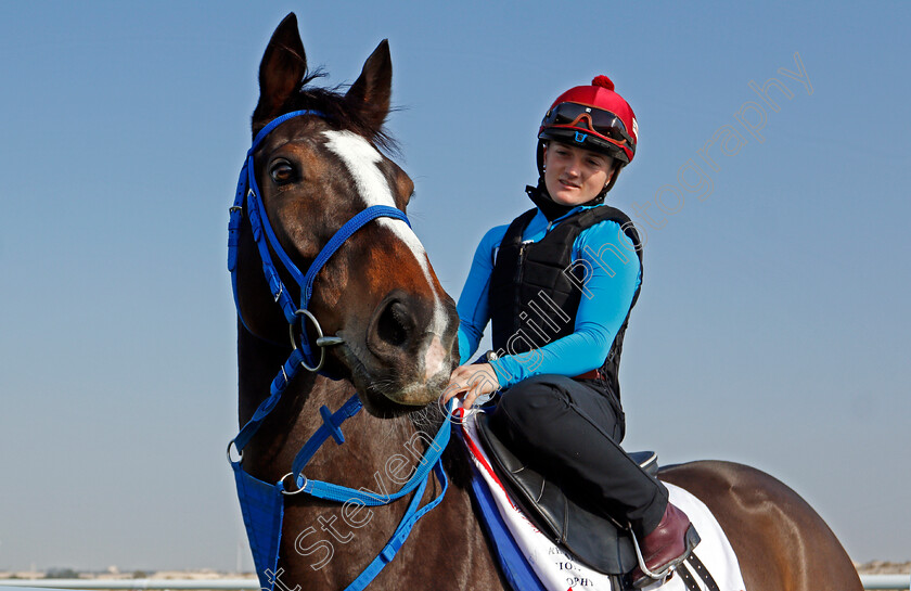 Deirdre-0007 
 DEIRDRE (Hollie Doyle) training for the Bahrain International Trophy
Rashid Equestrian & Horseracing Club, Bahrain, 19 Nov 2020 - Pic Steven Cargill / Racingfotos.com