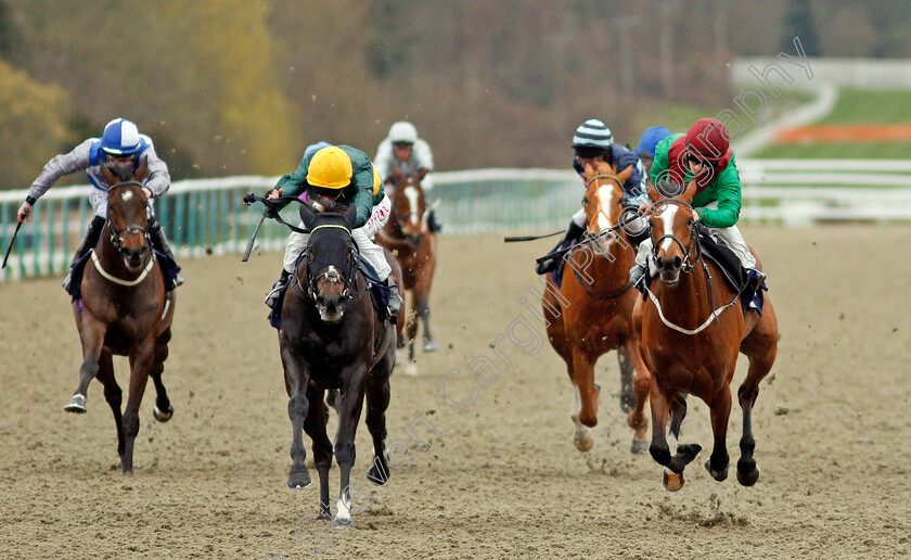 Regent-0003 
 REGENT (centre, Robert Havlin) beats INVITE (right) in The Get Your Ladbrokes Daily Odds Boost Fillies Novice Stakes
Lingfield 26 Mar 2021 - Pic Steven Cargill / Racingfotos.com