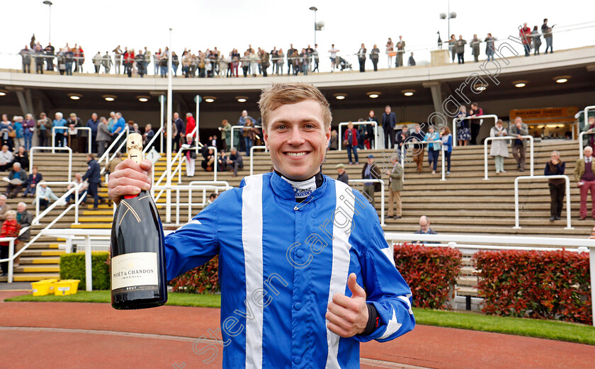 Lorcan-Williams-0001 
 LORCAN WILLIAMS after winning The Brian Babbage Memorial Open Hunters Chase on MONSIEUR GIBRALTAR Cheltenham 4 May 2018 - Pic Steven Cargill / Racingfotos.com