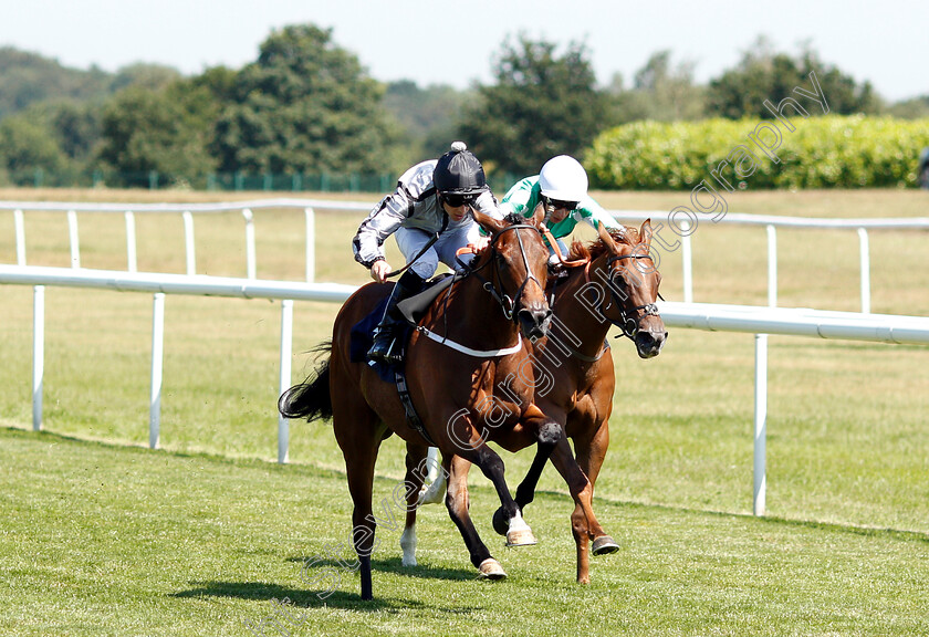 Comedy-0002 
 COMEDY (left, Ben Curtis) beats KAREENA KAPOOR (right) in The Pepsi Max EBF Fillies Novice Stakes
Doncaster 29 Jun 2018 - Pic Steven Cargill / Racingfotos.com