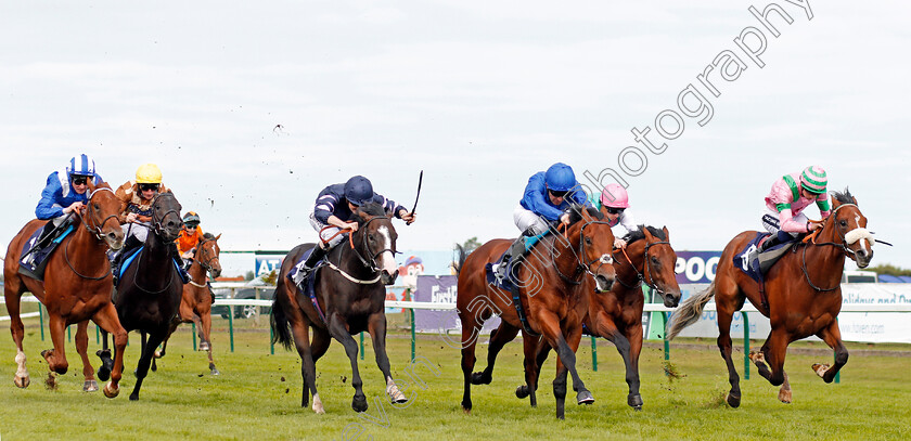 Imperial-Past-0003 
 IMPERIAL PAST (3rd right, Colm O'Donoghue) beats PRIME MINISTER (right) HERDWICK (2nd right) TAGHEE (3rd left) and TAMKEEN (left) in The Hobgoblin Legendary Ruby Ale EBF Maiden Stakes Div1 Yarmouth 20 Sep 2017 - Pic Steven Cargill / Racingfotos.com